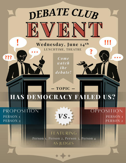 Debate Club Event Flyer